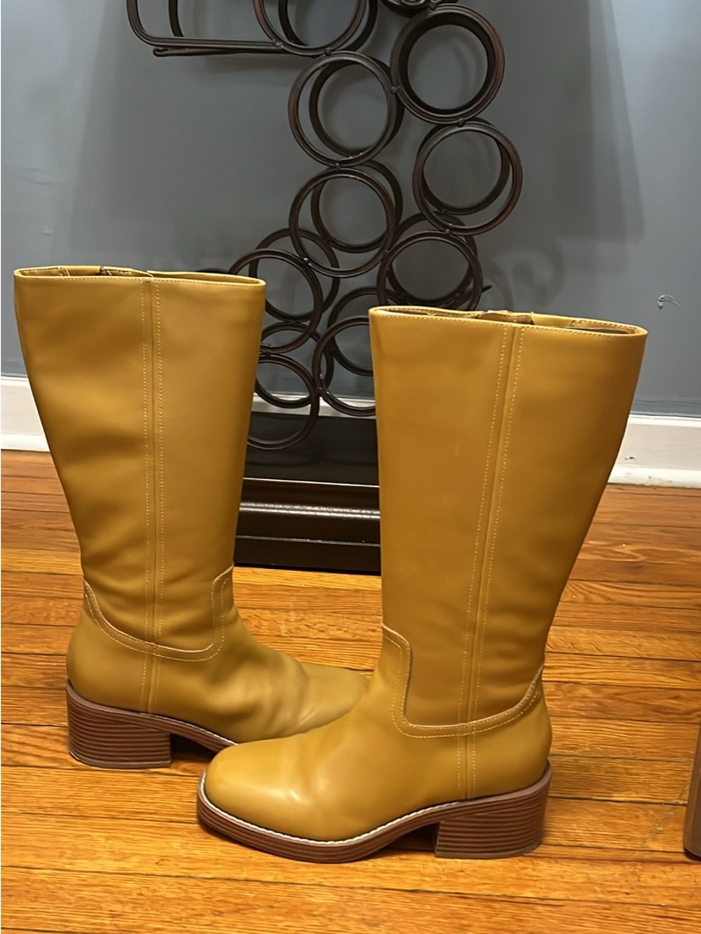 Nine West broklyn boot Mustard Knee-High Leather Boots